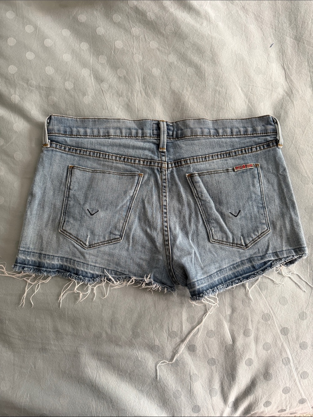 Hudson Jeans Light Blue Distressed Denim Cutoff Shorts, Size 28 - Picture 2 of 7